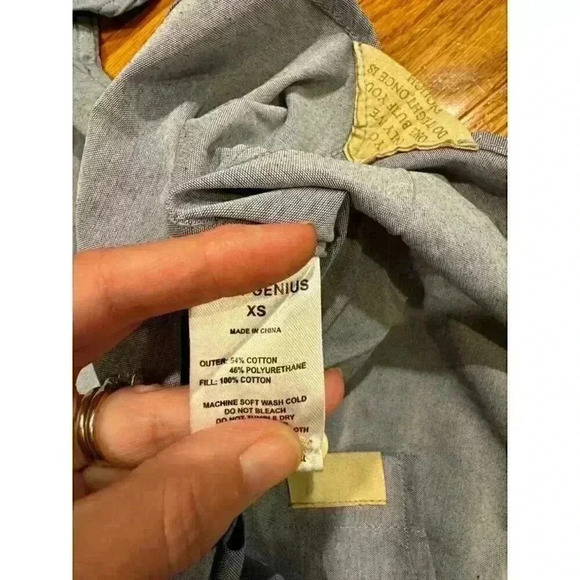 Nifty Genius Men's Short Sleeve Button-Down Shirt XS Navy - Picture 5 of 6